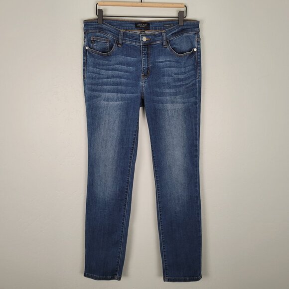 Judy Blue Straight Fit Jeans Stretch Denim Mid Rise Medium Wash Blue Size 31 - Picture 1 of 14